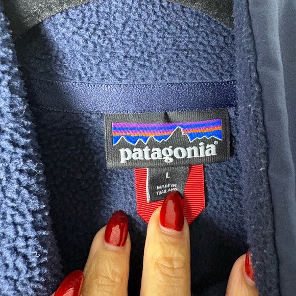 Patagonia Men's Full Zip Fleece Jacket Blue Size Large Outdoor Activewear Layer - Picture 4 of 8